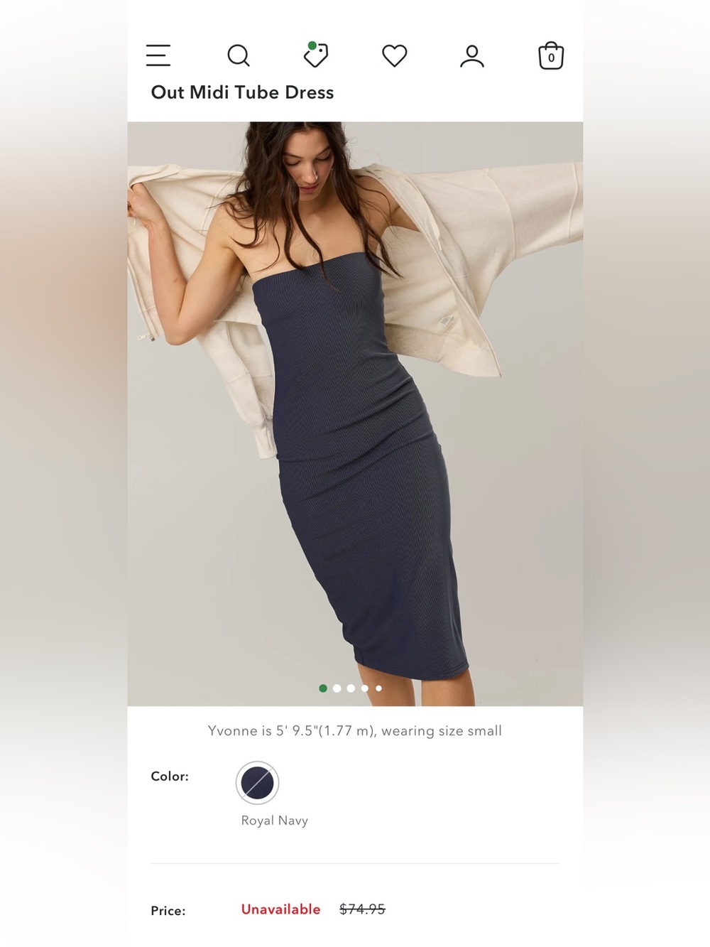 OFFLINE by Aerie, the stripe ribe night out midi tube dress!